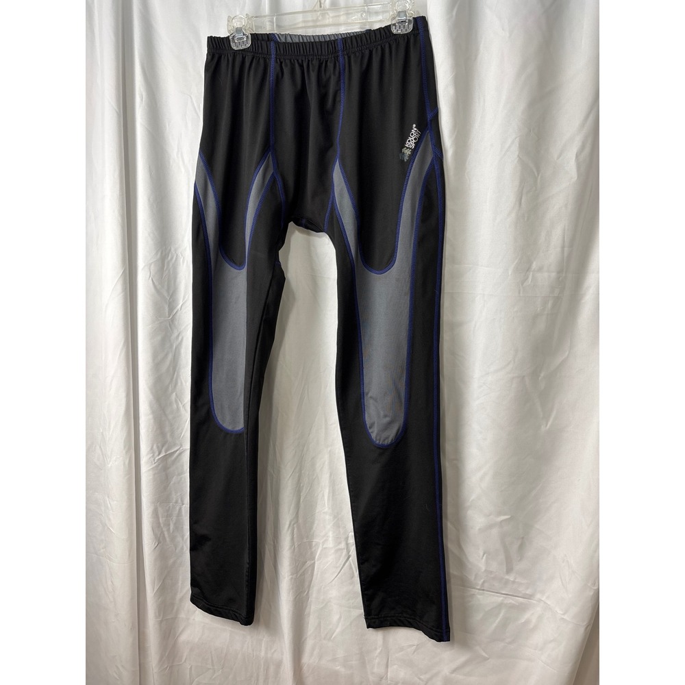 Kolon Sport Mens XL Compression Leggings Black Grey Blue Athletic Tights Hiking